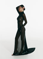 Dress Maxi Mesh black