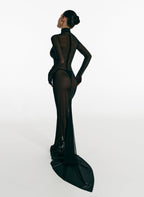 Dress Maxi Mesh black