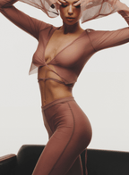 Elegant Mesh Suit Outfit: pants and top