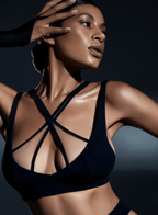 Black suit: Flared pants and an elegant top
