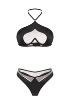 Black Silk and Mesh Lingerie Set