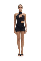 Cut-Out High Neck Mini Dress RAZOR