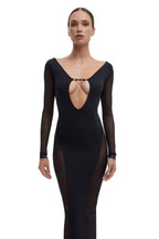 Sheer Paneled Maxi Dress SIREN