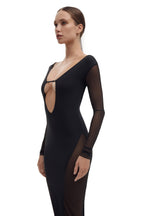 Sheer Paneled Maxi Dress SIREN