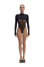 Bodysuit Cut-Out Mesh & Microfiber OBSCURA