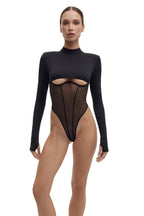 Bodysuit OBSCURA with High-Slit Maxi Skirt