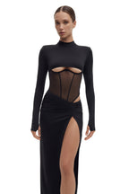 Bodysuit OBSCURA with High-Slit Maxi Skirt