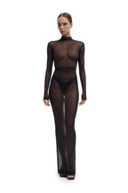 Sheer Mesh Maxi Dress PHANTOM