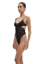 Sheer Corset-Effect Bodysuit ARIA