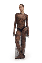 Lace Maxi Dress with Back Lacing ENCHANT