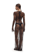 Lace Maxi Dress with Back Lacing ENCHANT