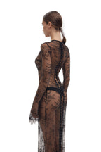 Lace Maxi Dress with Back Lacing ENCHANT