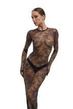 Lace Maxi Dress with Back Lacing ENCHANT
