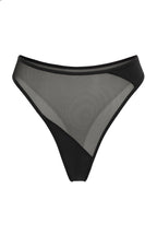 Mesh & Microfiber High-Cut Panties - ADELI