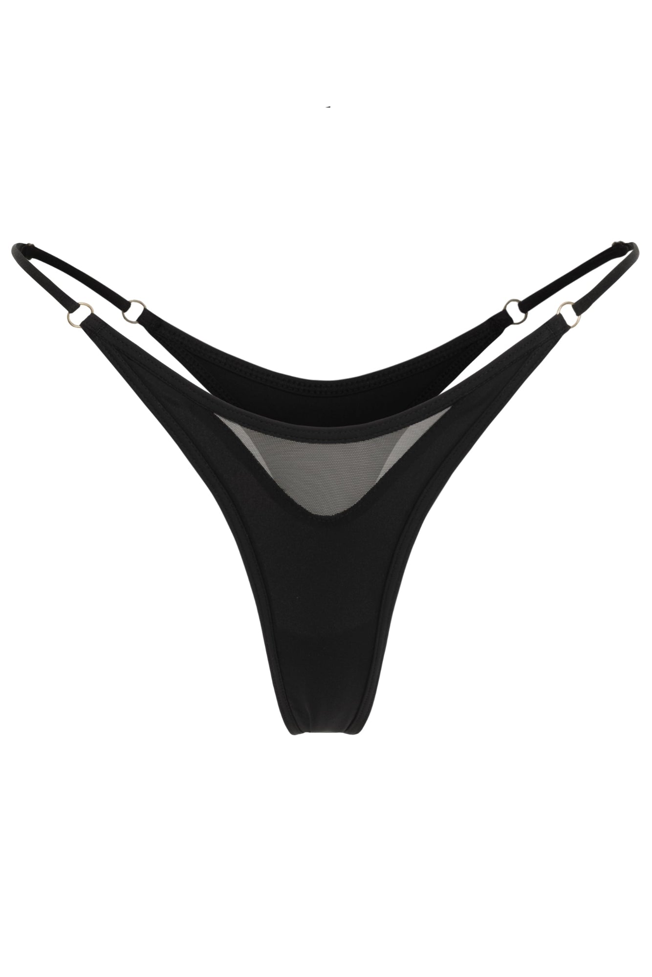 Panties with Sheer Mesh Insert and Adjustable Straps - TELLMI