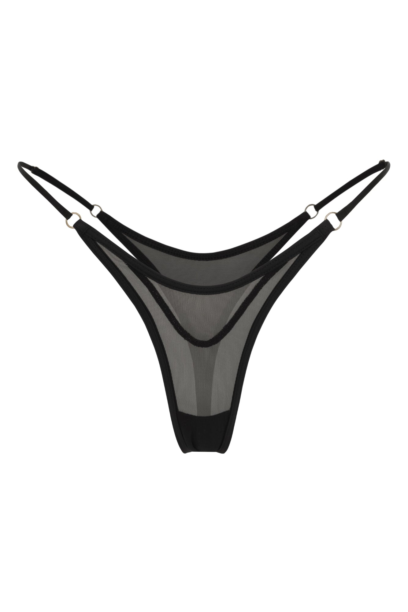 Panties with Layered Sheer Mesh and Adjustable Straps LAE