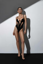 Flattering Black Bodysuit with Adjustable Straps