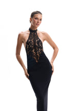 Dress Maxi Lace black "JIA"