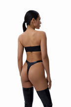 Black Latex V-Cut Panties