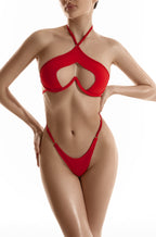 Red Swimsuit T-string Thong