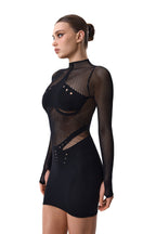 Black Mesh Dress