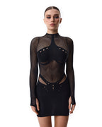 Black Mesh Dress