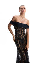 Dress Maxi Lace black "VONNE"