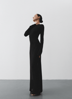Dress Maxi Lacing Mesh black