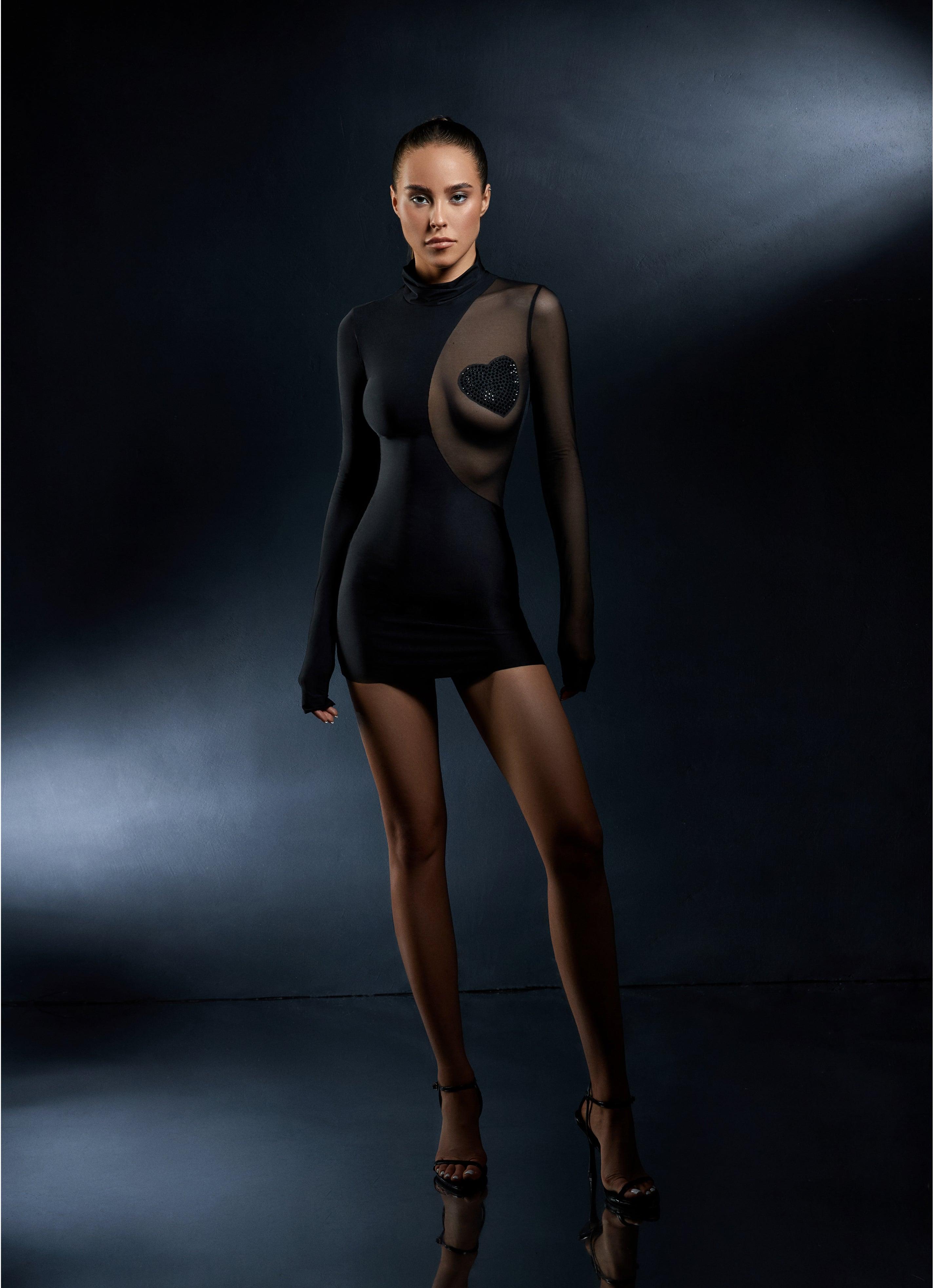 Black Mini Dress Sleeve
