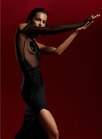 Dress Maxi One Sleeve black
