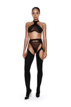 Mesh Stockings with Integrated Garter System - ADELI