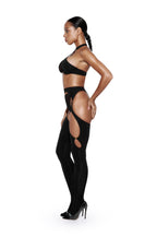 Mesh Stockings with Integrated Garter System - ADELI