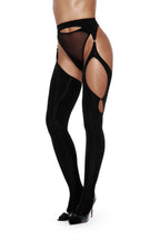 Mesh Stockings with Integrated Garter System - ADELI
