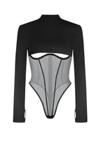 Bodysuit Cut-Out Mesh & Microfiber OBSCURA
