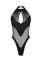 Sheer Mesh Bodysuit with Keyhole Neck & Open Back MIRAGE