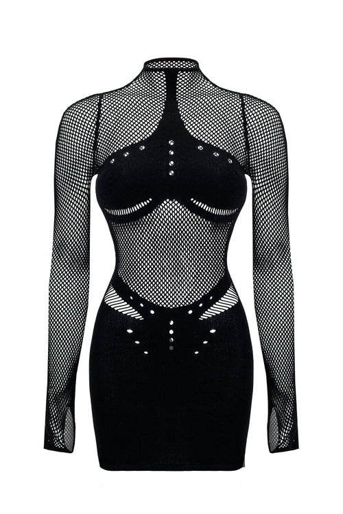 Black Mesh Dress