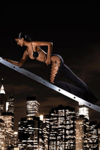 Black Pants with Side Cutouts and Lacing