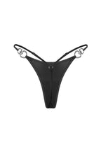 Black Thong Sorelle with Thin Straps
