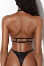Elegant Semi-Open Black Bra