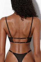 Stylish Black Bra with Premium Italian Mesh