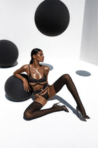 Lingerie Mesh Silk black