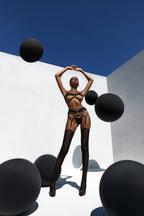 Lingerie Mesh Silk black