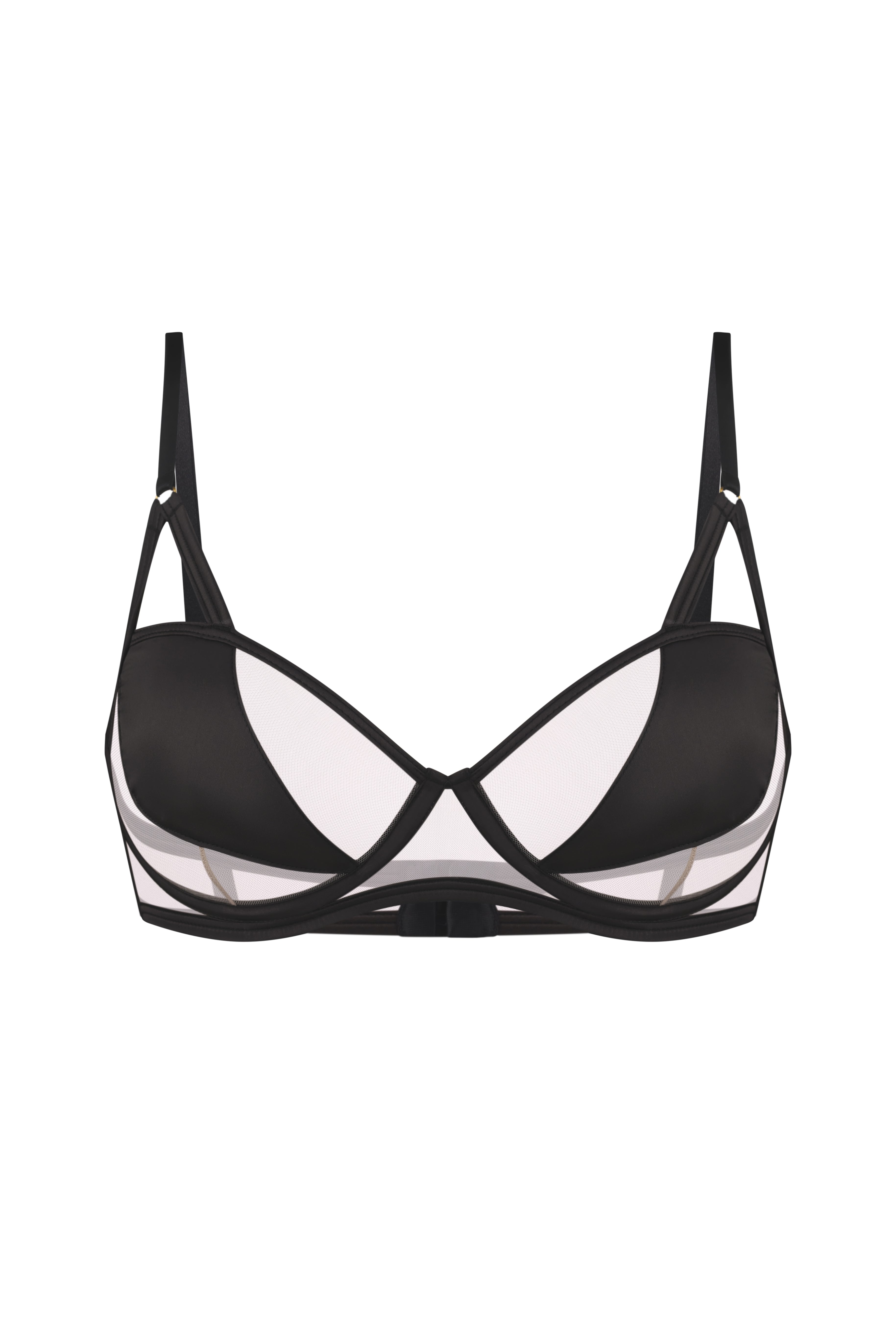 Lingerie Set Silk Mesh black