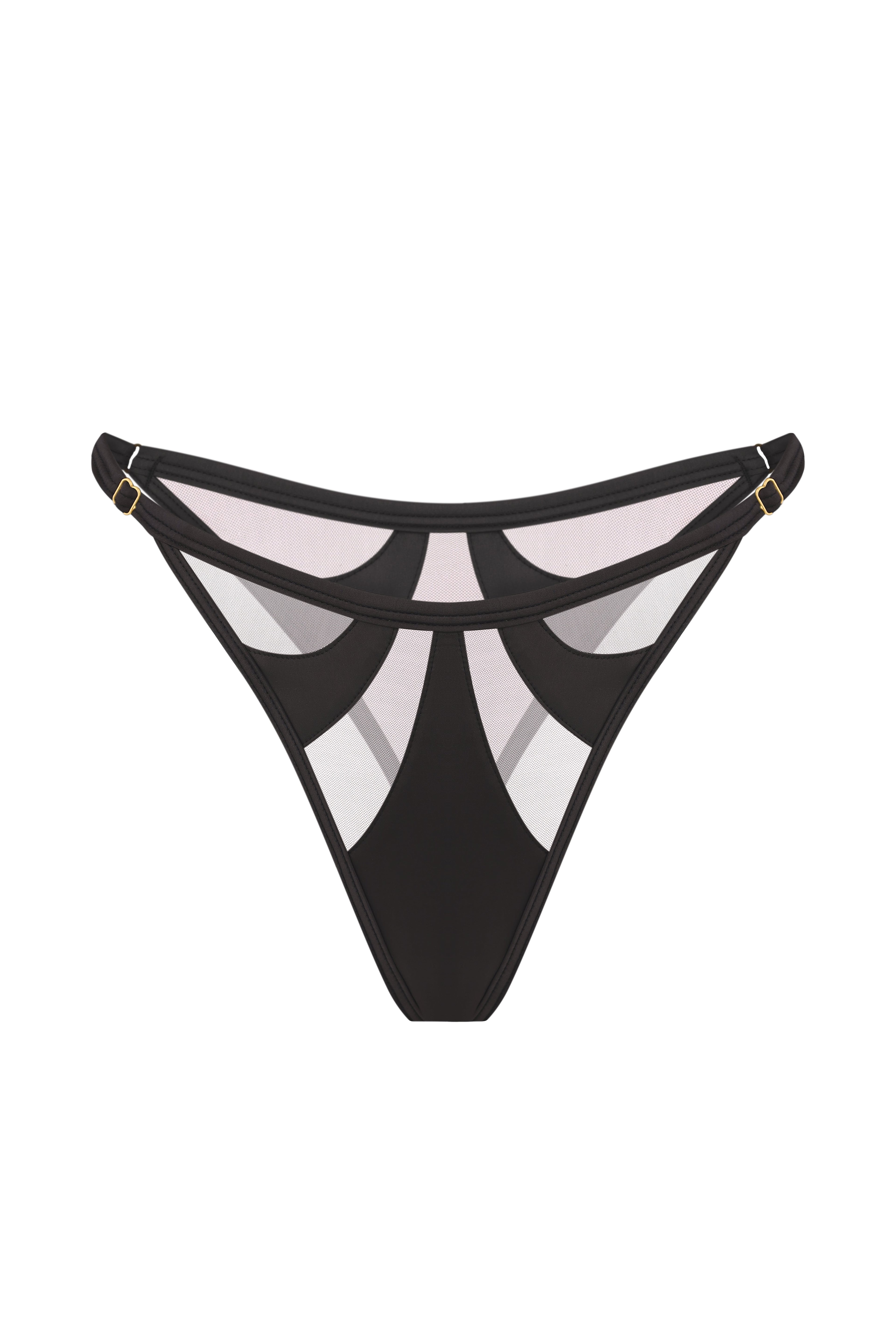 Lingerie Set Silk Mesh black