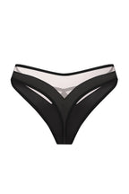 Elegant Panties Black Mesh and Silk