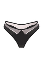 Elegant Panties Black Mesh and Silk