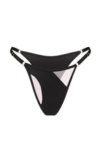 Black High-Waisted Silk Mesh Panties