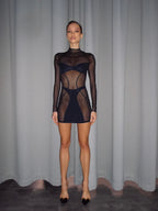 Dress Bomie Mesh black