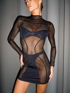 Dress Bomie Mesh black