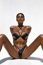 Elegant Lingerie Set of Italian Silk and Mesh